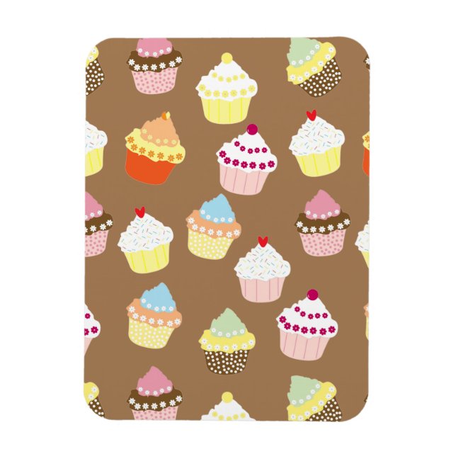 Íman Deliciosos Cupcakes de aniversário decorados (Vertical)