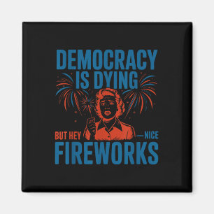 Íman Democracia Está Morrendo Mas Ei Belo Fogos 4º De J
