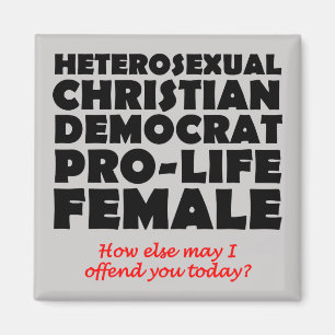 Íman Democrata Ofensiva Magnet Cristã