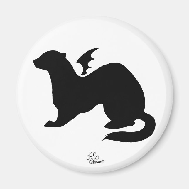 Íman Demon Ferret Silhouette Magnet (Frente)