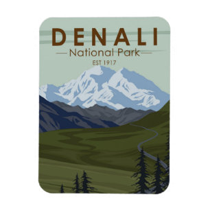 Íman Denali National Park Road até Denali