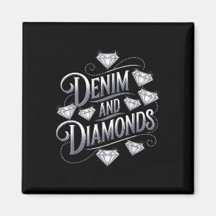 Íman Denim E Diamantes Glam Cowgirl Design