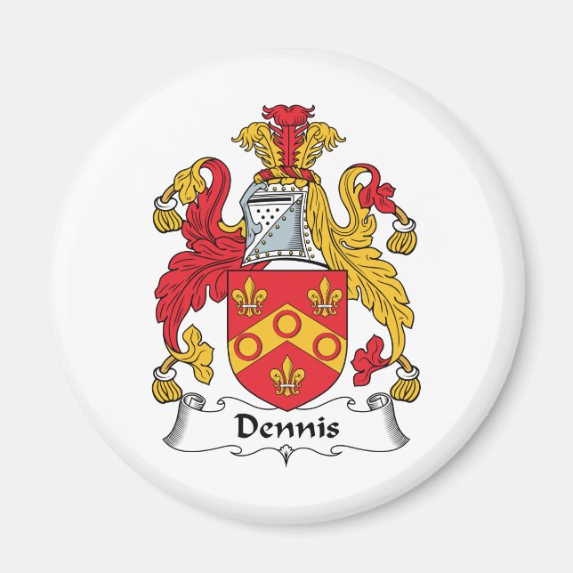 Íman Dennis Family Crest (Frente)