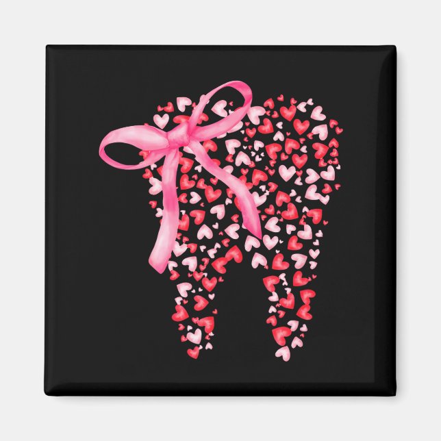 Íman Dental Squad Valentines Cute Heart Teeth Dental Hy (Frente)