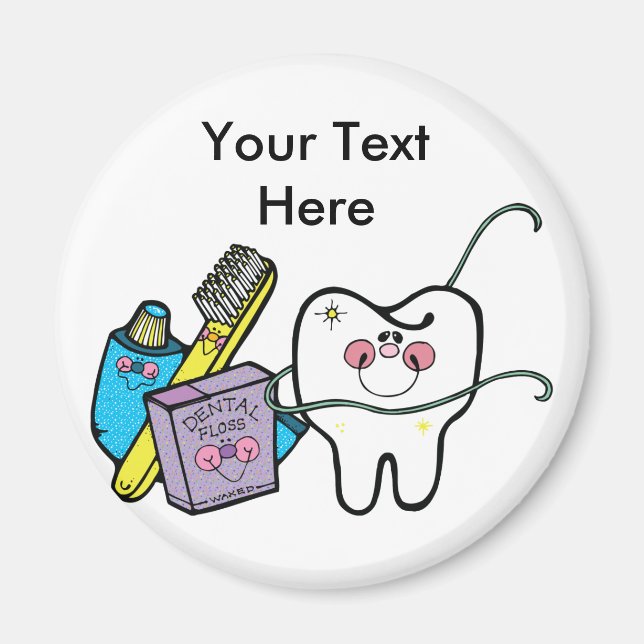 Íman Dental Study para 6 de Marcha do Dentista Dia (Frente)