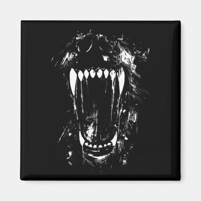 Íman Dentes de Monstro de Vampiro de Lobo de Terror de  (Frente)