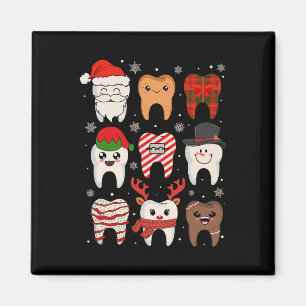 Íman Dentes de Natal Dentais Engraçados Dentista de Nat