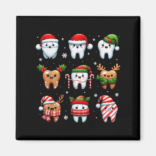 Íman Dentes de Natal Dentais Engraçados Dentista de Nat