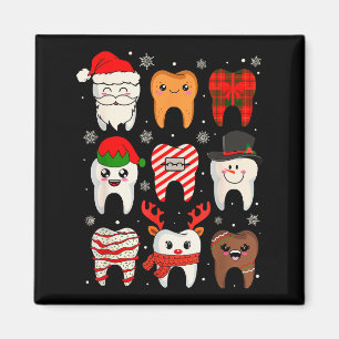 Íman Dentes de Natal Divertidos Dentista de Natal Denti