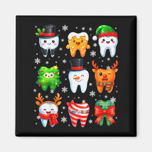 Íman Dentes Dentários Fofo Boneco de Neve Natal Meninas