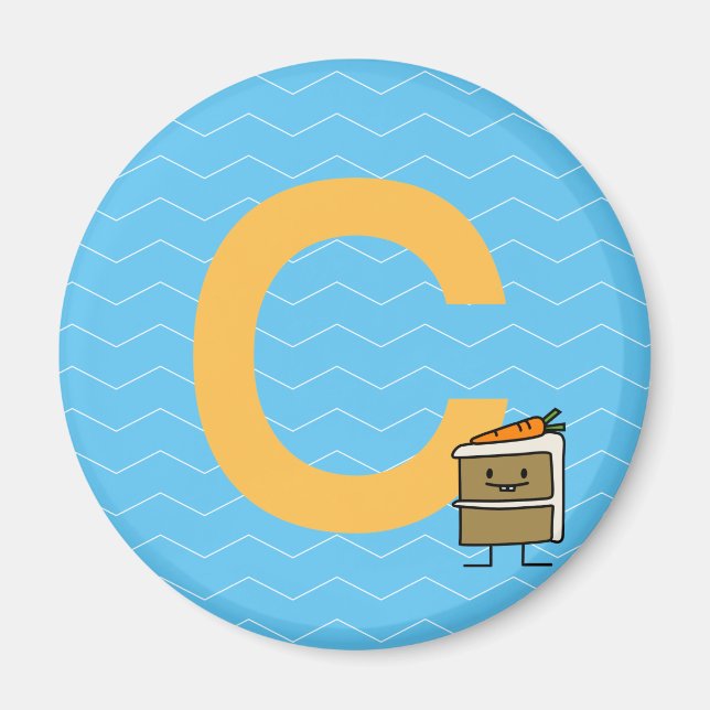 Íman Dentes do coelho da fatia do bolo de cenoura que (Frente)