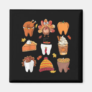 Íman Dentes Pumpkin Turquia Café Queda Esquadrão Dental