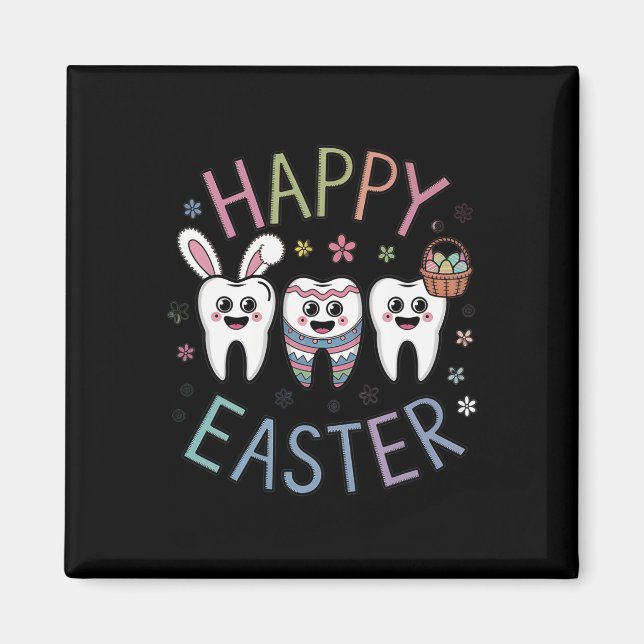 Íman Dentista da Páscoa Dente Cute Dentes Dental Istant (Frente)