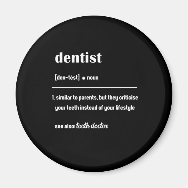 Íman Dentista Dentista Dentista Dente Dente Doutor Gi (Frente)