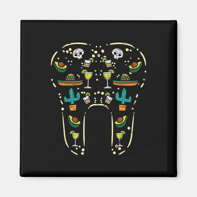 Íman Dentista México Cinco De Mayo Independência Mexica (Frente)