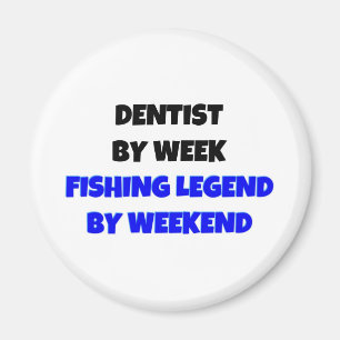 Íman Dentista pela legenda da pesca da semana em o fim