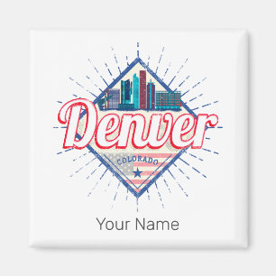 Íman Denver Colorado EUA Skyline Vintage EUA