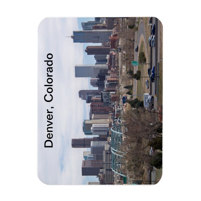 Íman Denver, Colorado Skyline Magnet (Vertical)