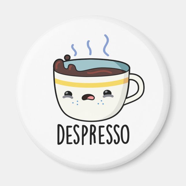Íman Depresso Funny Sad Espresso Café Pun (Frente)