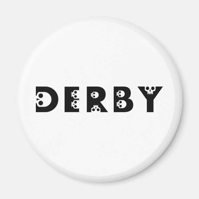 Íman derby: skullphabet (Frente)