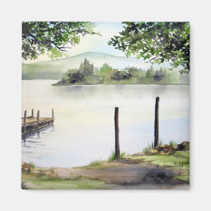 Íman Dergo Water Keswick England Watercolor Painting
