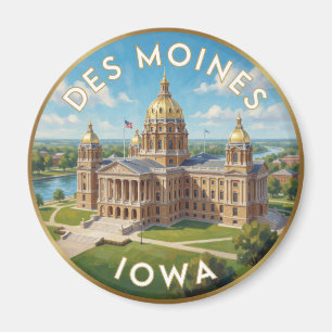 Íman Des Moines Capitólio Estadual de Iowa 🌾
