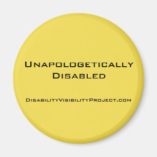 Íman "Desabilitou Unapologetically" o botão amarelo, 2