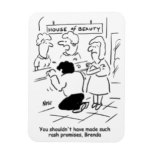 Íman Desapontado marido em Beauty Salon. Engraçado