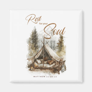 Íman Descanse Para Sua Alma Christian Boho Magnet