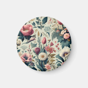 Íman Descubra o Deslumbrante Padrão Botânico Floral de 