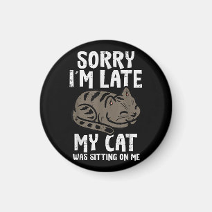 Íman Desculpe, Eu Cheguei Atrasado De Gato Sentado Em M