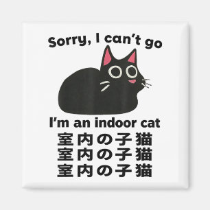 Íman Desculpe, não posso ir, sou um gato interior engra
