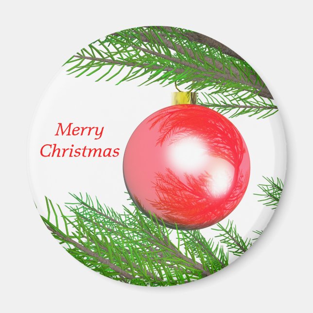 Íman Desdecoração de Árvore Feliz de Natal (Frente)