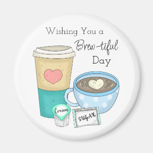 Íman Desejando-lhe um dia bonito Café