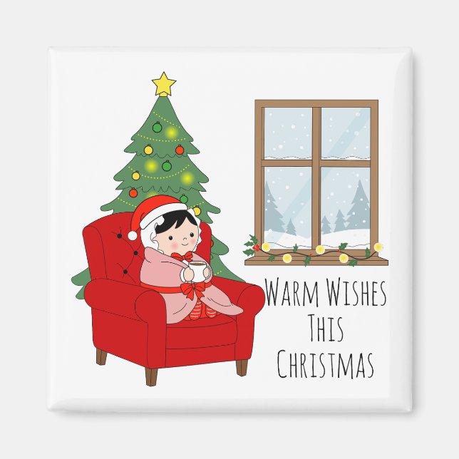 Íman Desejos Quentes Neste Natal – ímã (Frente)