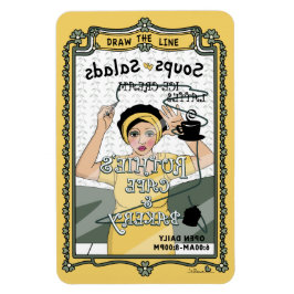 Íman Desenhar o Magnet do Refrigerador Line_C_4x6