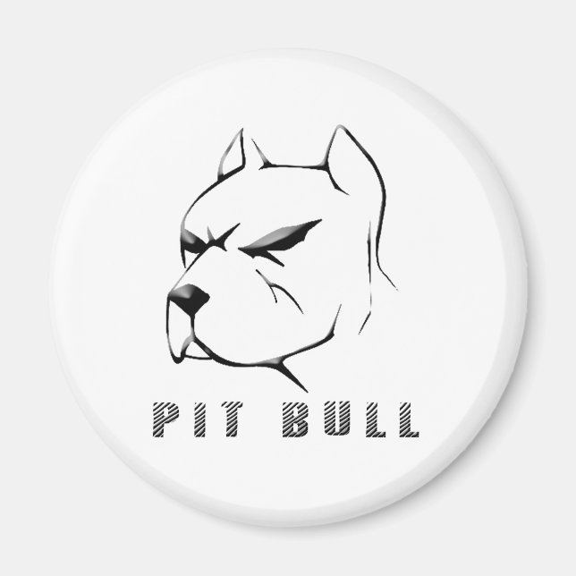 Íman Desenhar Pitbull (Frente)