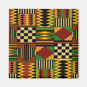 Íman Desenho Africano de Tecido Kente Real