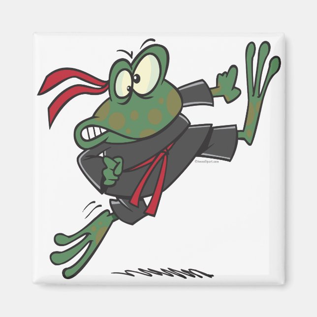 Íman desenho animado bobo de sapo ninja (Frente)