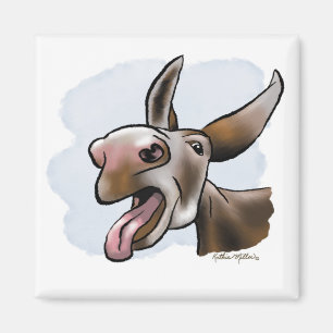 Íman Desenho Animado de Burro Louco e Divertido
