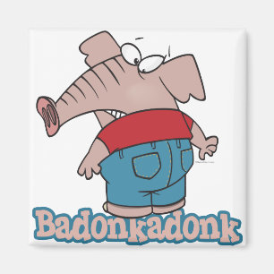 Íman desenho animado do bumbum de elefante badonkadonk