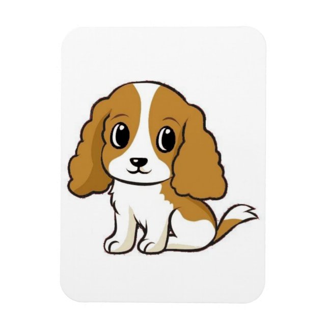 Íman desenho animado do cavalier king charles spaniel b (Vertical)