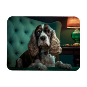 Íman Desenho Clássico de Retrato de Cocker Spaniel Eleg