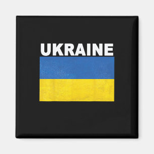 Íman Desenho com Efeito de Distress na Bandeira da Ucrâ