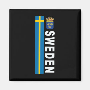 Íman Desenho da bandeira sueca ao estilo futebol da Sué