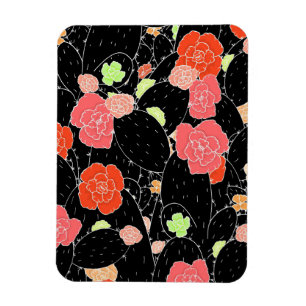 Íman Desenho Da Flor De Cactus Rosa