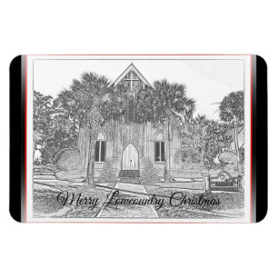 Íman Desenho da Igreja de Natal no País feliz Bluffton