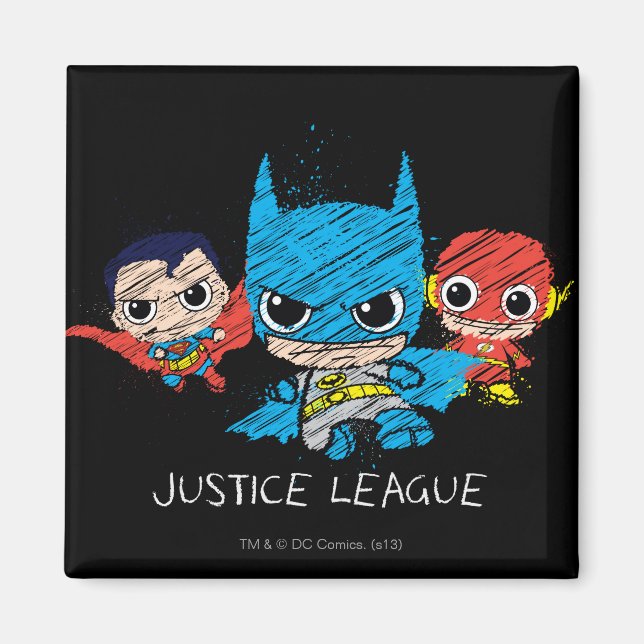 Íman Desenho da Mini Justice League (Frente)