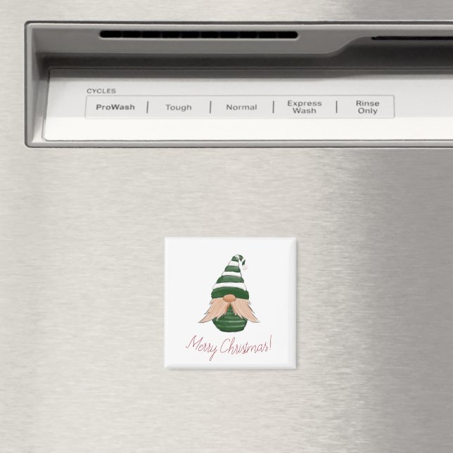 Íman Desenho de aquarelas Gnomo de Natal (In Situ (Dishwasher))