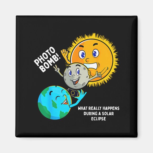 Íman Desenho de Astronomia de Eclipse Solar Total (Frente)